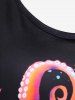 T-shirt à Imprimé 3D Pieuvre de Grande Taille à Manches Courtes - Noir 5x | US 30-32