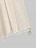 Crochet Tassel Tie Up Slit High Low Cover Up -  