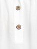 Plus Size Half Button Broderie Anglaise Sleeveless Blouse -  
