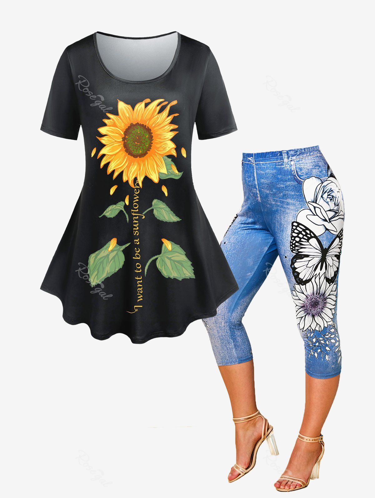 sunflower leggings outfit