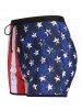 American Flag Pattern Drawstring Tankini Boyshorts -  
