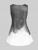 Débardeur à Imprimé 3D Jean Panneau en Dentelle de Grande Taille - Gris 5x | US 30-32