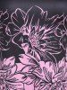Plus Size Colorblock Floral Print Tee -  