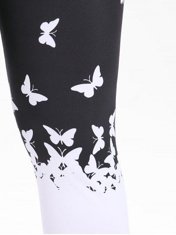 Plus Size Butterfly Ombre High Rise Leggings