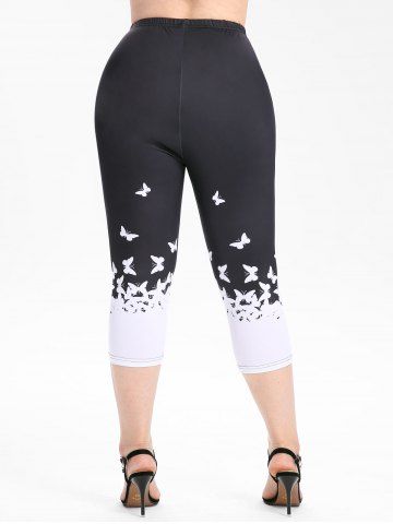 Plus Size Butterfly Ombre High Rise Leggings