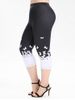 Plus Size Butterfly Ombre High Rise Leggings -  