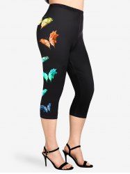 Plus Size & Curve Butterfly High Rise Leggings -  