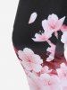 Plus Size Floral Ombre High Rise Capri Leggings -  