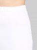 Plus Size Ombre Leaf Printed High Rise Leggings -  