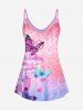 Plus Size Butterfly Glittery Sparkle Tank Top -  