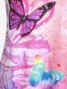 Plus Size Butterfly Glittery Sparkle Tank Top -  