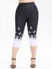 Plus Size Butterfly Ombre High Rise Leggings -  