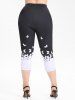 Plus Size Butterfly Ombre High Rise Leggings -  