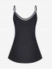 Plus Size Skull American Flag Print Gothic Cami Top (Adjustable Straps) -  