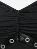 Robe Evasée Harnais de Grande Taille à Œillet - Noir M | US 10