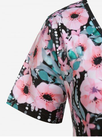 Plus Size Starlight Floral Print T-shirt