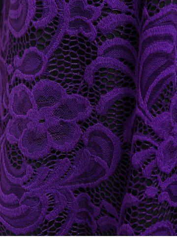 Plus Size Cold Shoulder Flutter Sleeve Lace Top