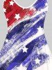 Plus Size & Curve American Flag Print Patriotic Tank Top (Adjustable Straps) -  