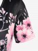 Plus Size & Curve Colorblock Floral Print Tee -  