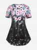 Plus Size Starlight Floral Print T-shirt -  