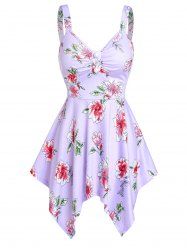 Débardeur Mouchoir Floral - Violet clair XXL