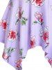 Débardeur Mouchoir Floral - Violet clair XXL