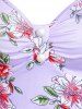 Débardeur Mouchoir Floral - Violet clair XXL