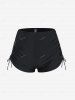 Plus Size Halter Backless Empire Waist Modest Boyshorts Tankini Swimsuit -  