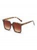 Rivet Embellish Square Shape Oversized Sunglasses -  