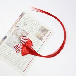 Patriotic Fourth of July Bowknot Party 1pc Hair Extension - RED
