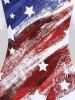 Plus Size Patriotic American Flag Print Tee -  