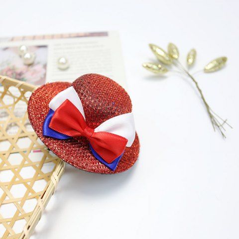 Patriotic Independence Day Adult Party Bowknot Sparkly Hats Fourth of July Hats Decoration