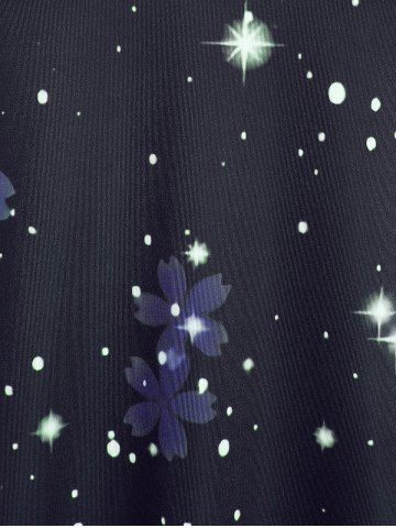 Plus Size & Curve Sakura Flower Crisscross A Line Sundress