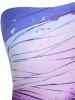 Butterfly Print One Shoulder Padded Tied Vacation One-piece Swimwear -  