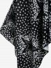 Plus Size Stars Print Cinched Handkerchief Empire Waist Tank Top -  