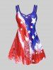 American Flag Crisscross A Line Dress and Cami Top & Accessories Plus Size Summer Outfit -  