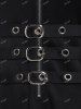 Plus Size Grommets Lace Up Buckles Zipper High Low Midi Dress -  