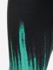Plus Size High Waist Ombre Color Capri Leggings -  