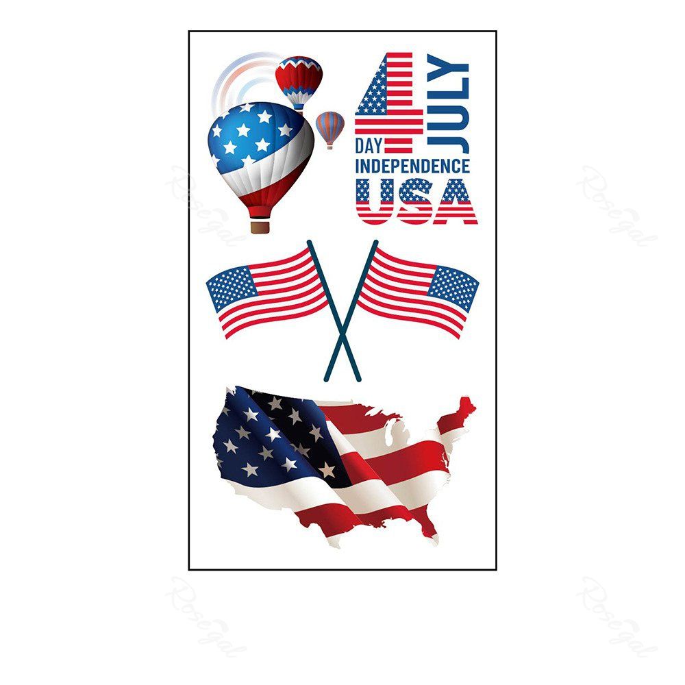 Autocollant Montre Bracelet Tressé Imperméable Drapeau Américain Multi 