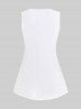 Plus Size Broderie Anglaise Trapeze Tank Top -  