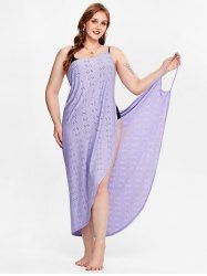 Convertible Beach Plus Size Cover Up Wrap Dress -  