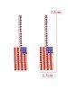 Patriotic Independence Day American Flag Rhinestone Earrings -  