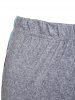 Plaid Print Insert Cut Out Colorblock Elastic Waist Summer Casual Capri Leggings -  