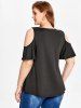 Plus Size Cutout Cold Shoulder Tee -  