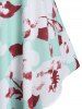 Flower Print Double Straps Tank Top -  