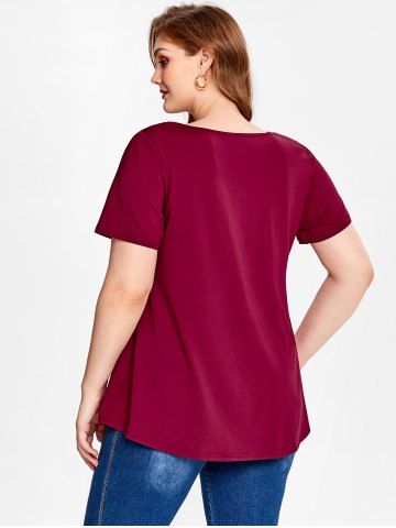Plus Size Crisscross Casual Tee