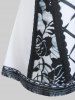 Plus Size 3D Lace Print Tank Top -  