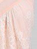 Plus Size Lace Overlay Crisscross Cami Top -  
