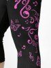 Plus Size & Curve High Waist Butterfly Print Gym Capri Leggings -  