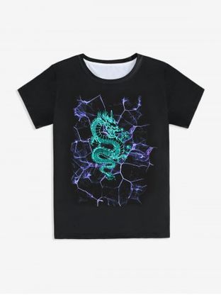 Oriental Dragon Printed Short Sleeves Unisex T Shirt